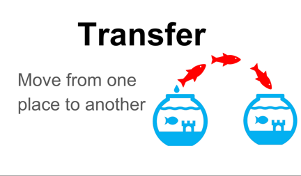 An image of a card showing transfer.